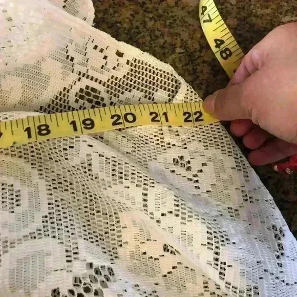 Handmade Vtg fabric lace poncho shrug Women S-Large? - Picture 6 of 9